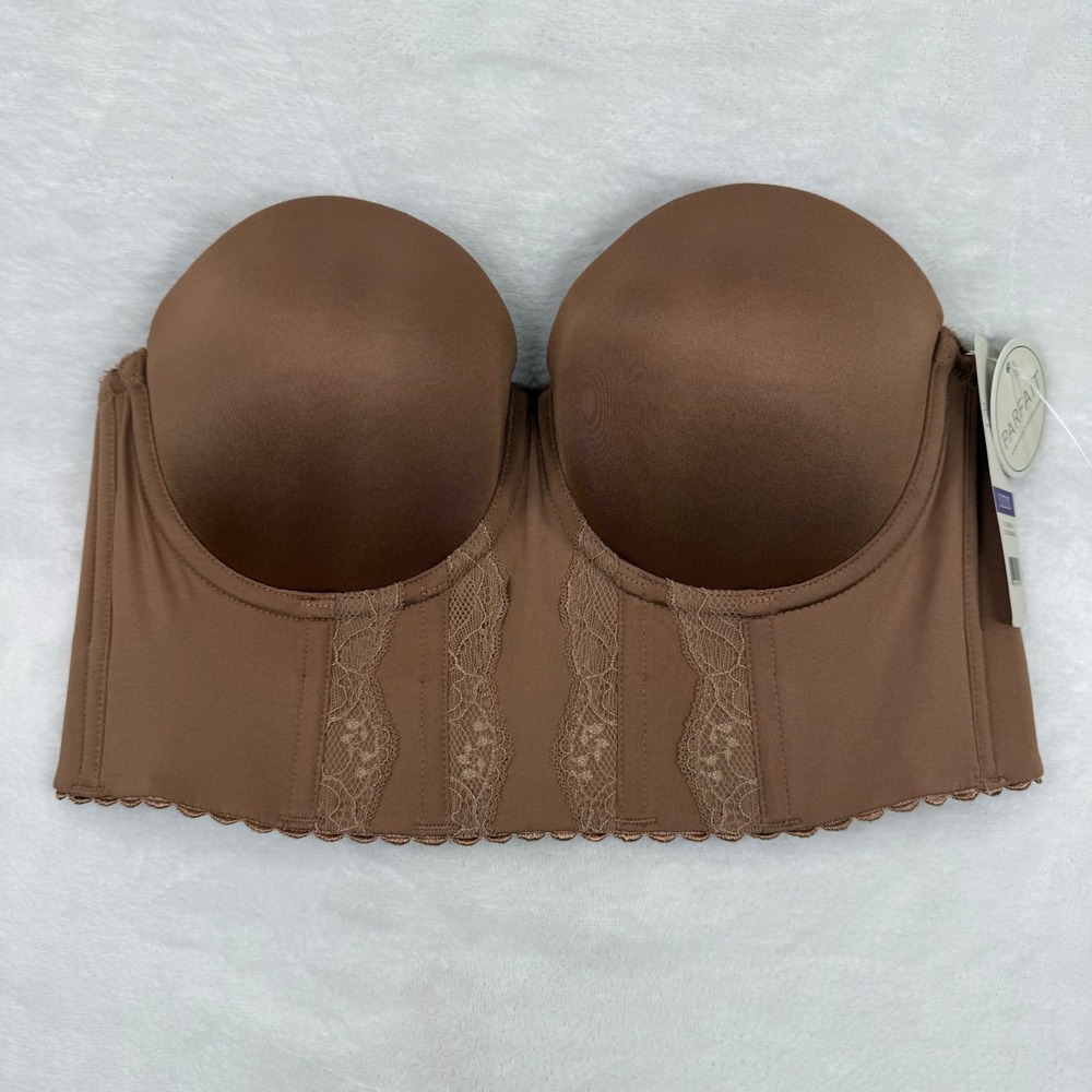 Strapless Longline Molded Cup Bra in Brown
